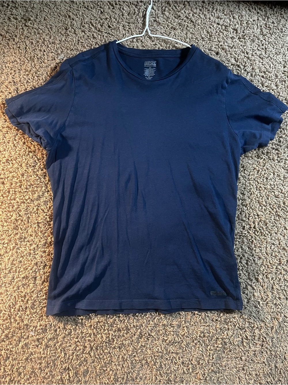 Diesel Navy Blue Short Sleeve Crewneck T-Shirt